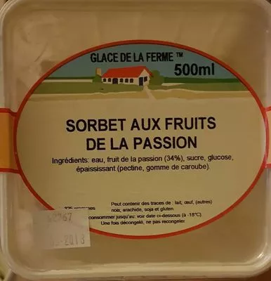 Sorbet aux fruits de la passion Glace de la Ferme , code 8717524104696