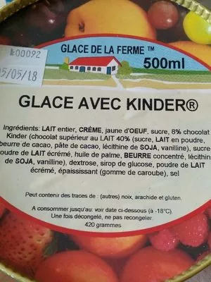 Glace avec Kinders Glace de la Ferme 500 ml, code 8718182289138