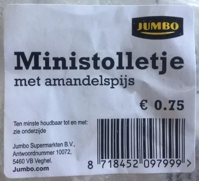 Ministolletje met amandelspijs Jumbo 100 g, code 8718452097999