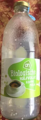 Biologische halfvolle koffiemelk AH 500g (465ml), code 8718906117501