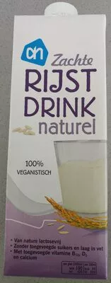 Zachte rijstdrink naturel Albert Heijn 1l, code 8718906317529