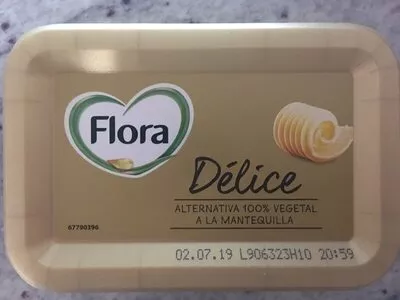 Délice margarina vegetal sin gluten sin lactosa tarrina Flora 225 g, code 8719200031906