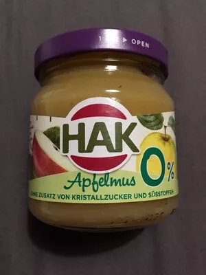 Apfelmus 0% HAK 190g, code 8720600617348