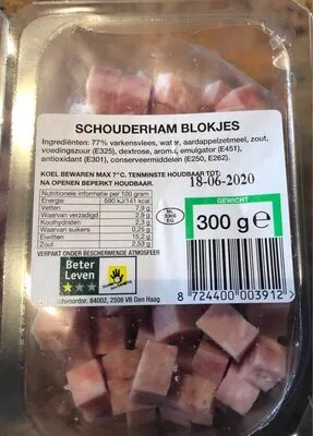 Schouderham blokjes  300 g, code 8724400003912