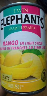 Mangue en tranches au sirop léger Twin Elephants 425 g (230 g égoutté), code 8851011119258