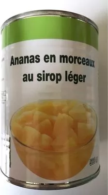 Ananas en morceaux au sirop léger  , code 8851013029050