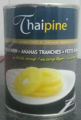 Ananas tranches au sirop léger Thaipine 565 g (égoutté: 340 g), code 8852003301026