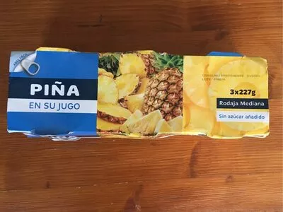 Piña en su jugo hacendado 3 x 227 g, code 8853731002315