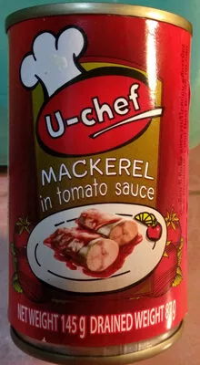 ปลาแมคเคอเรลในซอสมะเขือเทศ ยูเชพ, U-chef 145 g per can, code 8859268755588