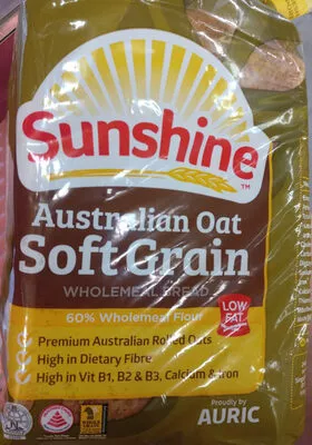 Australian Oat Soft Grain Wholemeal Bread Sunshine 400 g, code 8888010101601