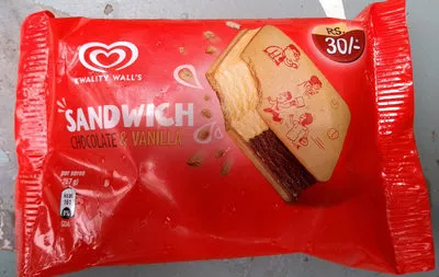 Sandwich Chocolate and Vanilla Kwality Wall's 57 g, code 8901030691508