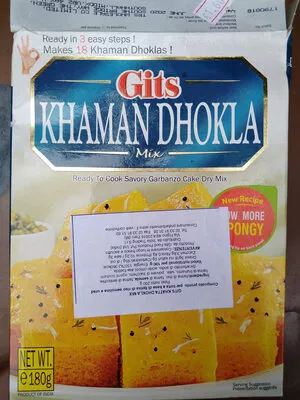 khaman dhokla mix gits 180 g, code 8901155107212