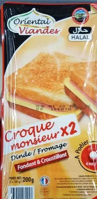 Croque Monsieur Dinde / Fromage *2 Oriental Viandes 200 g (2 * 100 g), code 8932790082053