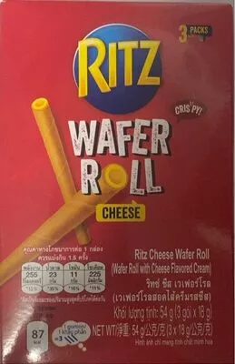 Ritz Wafer Roll Cheese ริทซ์, Ritz 3 packages, 18 grams per pack, code 8934680033282