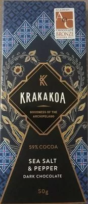 Dark chocolate 59 % cacao Krakakoa 50 g, code 8997034690265