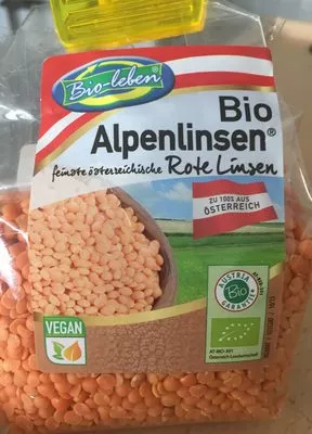 Bio Alpenlinsen, Rote Linsen Bio-leben 250g, code 9001604902609