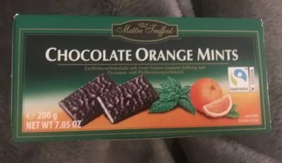 Schokolade Zartbitter Blätter Mit Orangen Maître Truffout 200g, code 9002859067570