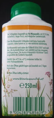 Bio-Schlagobers Bio Wiesen Milch 250 ml, code 9004283485609