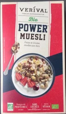 Power Muesli Fraises et Griottes Vérival , code 9004617068409