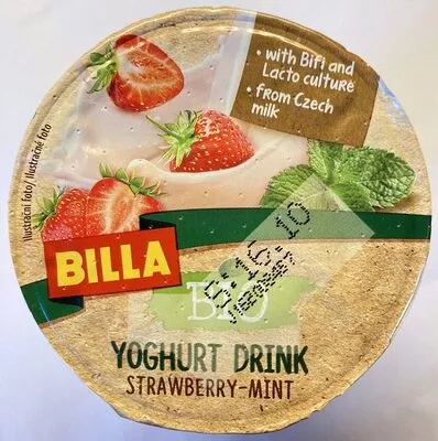 Yoghurt drink - Strawberry-mint Billa 230g, code 9008684026072