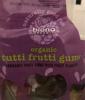 Organic tutti frutti gums Biona , code 9032766306363