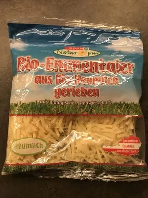 Bio-Emmentaler aus Bio-Heumilch gerieben Spar natur*pur 150 g, code 9100000160160