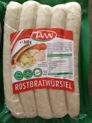 TANN Rostbratwürstel TANN 360 g, code 9100200099895