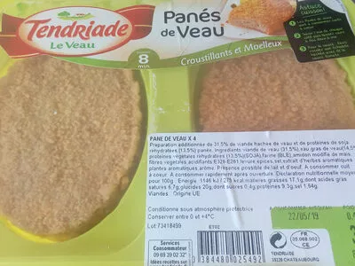 Panés de veau Tendriade 400 g, code 9236931766888