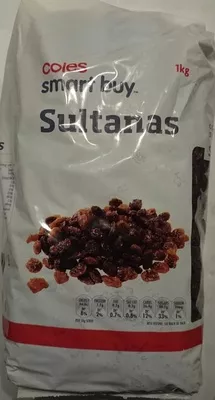 Sultanas Coles Smart Buy, Coles 1kg, code 9300601100620