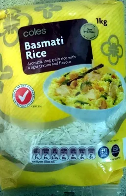 Basmati Rice Coles 1kg, code 9300601176762