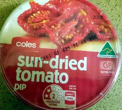 Sun-dried tomato dip Coles 200g, code 9300601341177