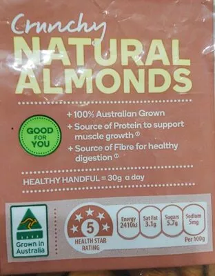 Crunchy natural almonds  , code 9300633097097