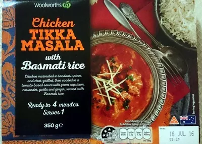 Chicken Tikka Masala with Basmati Rice Woolworths 350g, code 9300633748463