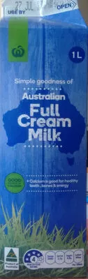 Australian Full Cream Milk Woolworths 1 l, code 9300633963583