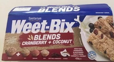 Weet-bix Blends Cranberry + Coconut Sanitarium 450 g, code 9300652806663