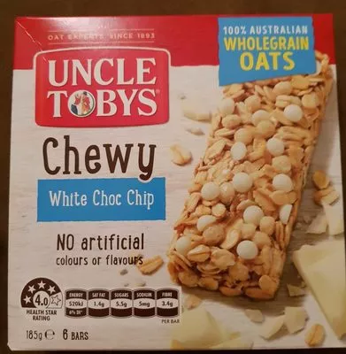 Chewy White Choc Chip Uncle Tobys 185g, code 9310060406959