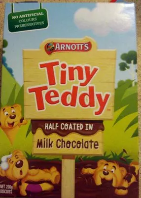 Tiny Teddy - Half Coated in Milk Chocolate Arnotts 200g, code 9310072012575