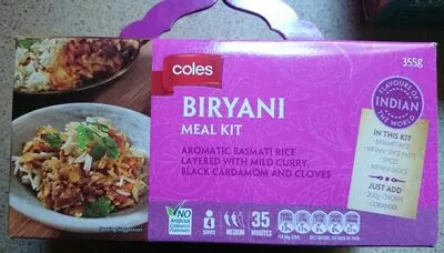 Biryani meal kit Coles 355 g, code 9310645098197