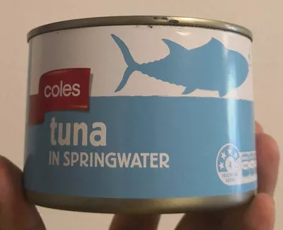 tuna in springwater Coles 425g, code 9310645178455