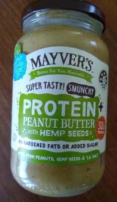 Mayver's Protein+ Peanut Butter with hemp seeds. Mayver's 375g, code 9310885115968