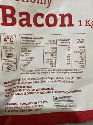 Economy Bacon Dandy's 1 kg, code 9311594048189