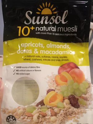 Sunsol Muesli Fruit&nut Sunsol 550g, code 9311898198764