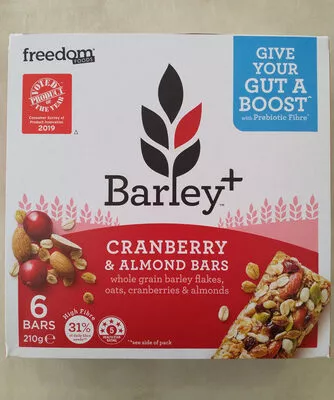 Cranberry & Almond Bars Freedom Foods,  Barley+ 210 g, code 9315090204599