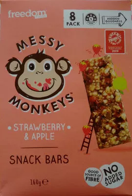 Strawberry & Apple Snack Bars Freedom Foods, Messy Monkeys 160 g, code 9315090206432