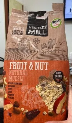 Fruit & Nut Natural Muesli Heritage Mill , code 9315090206746