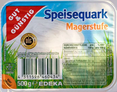 Speisequark Magerstufe Gut & Günstig 500 g, code 9316985460434