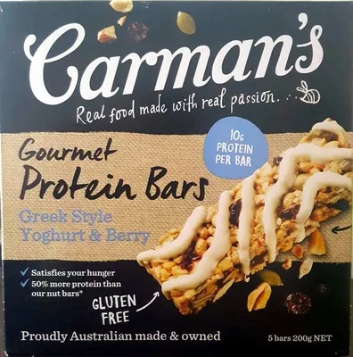 Proteine bar yoghurt & berry Carman's 200g 5 bars, code 9319133333550