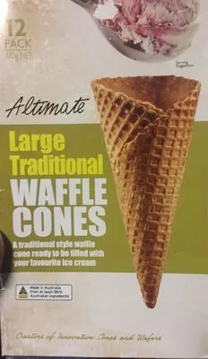 Altimate Waffle Cones Nat 12PK Ffle Cones  , code 9319626000488