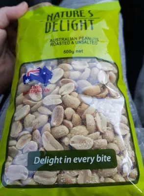 Nature's Delight Australian Peanuts Roasted and Unsalted Nature's Delight 500 g, code 9322662000961