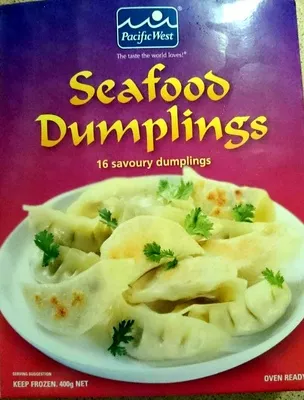 Seafood Dumplings Pacific West, Kylie Australia 400g 16 Dumplings, code 9323015006869